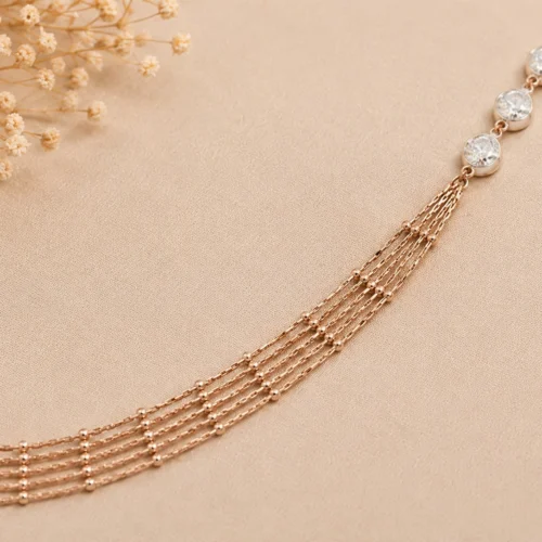 Aurora Triple Crystal Cascade Necklace