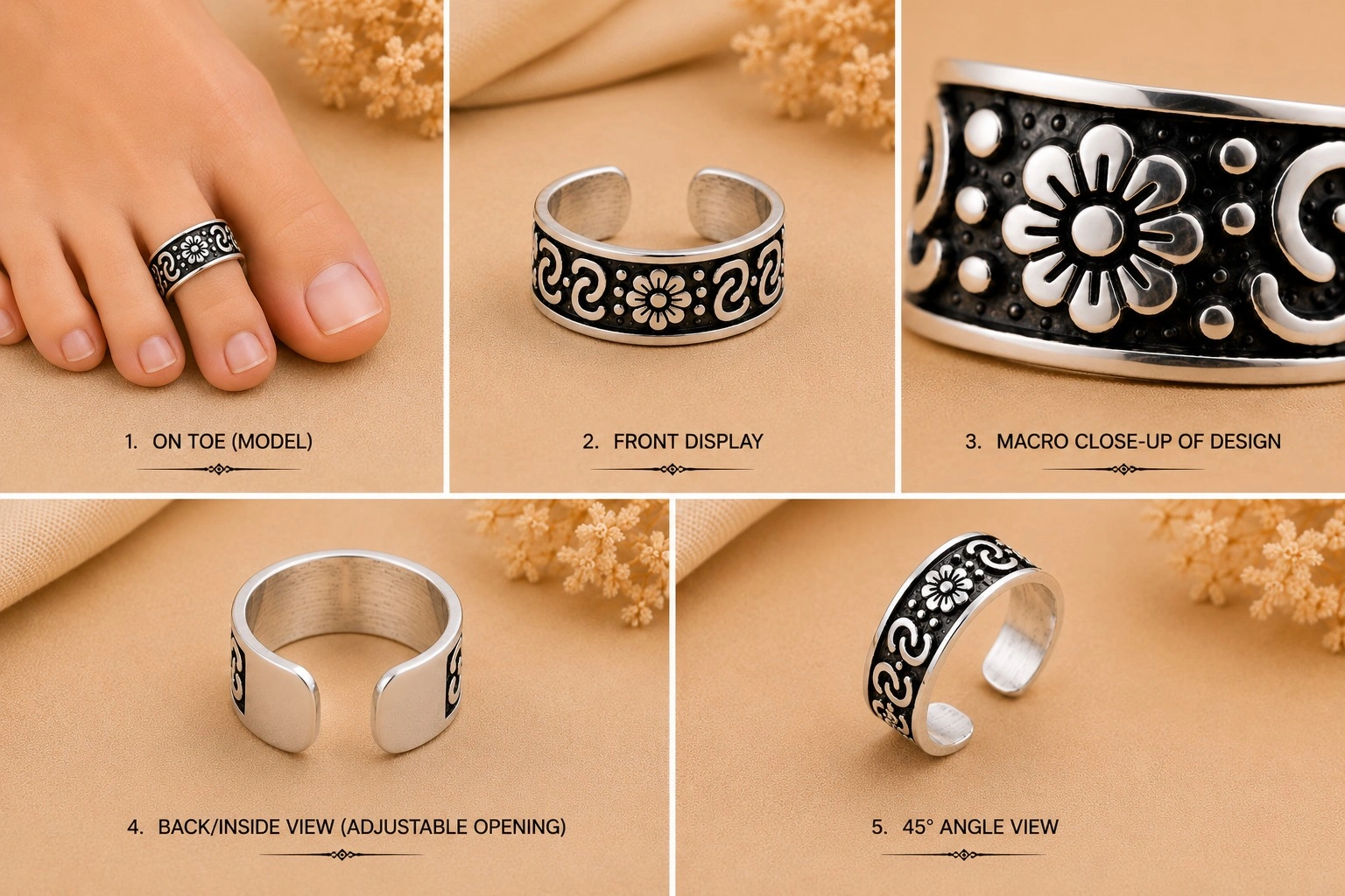 Helios Bloom Toe Ring 5