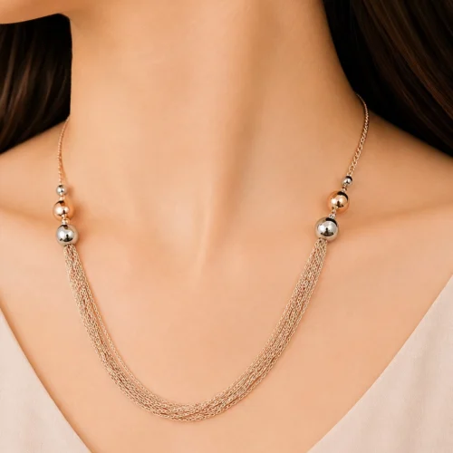 Trinity Three-Bead Layered Necklace
