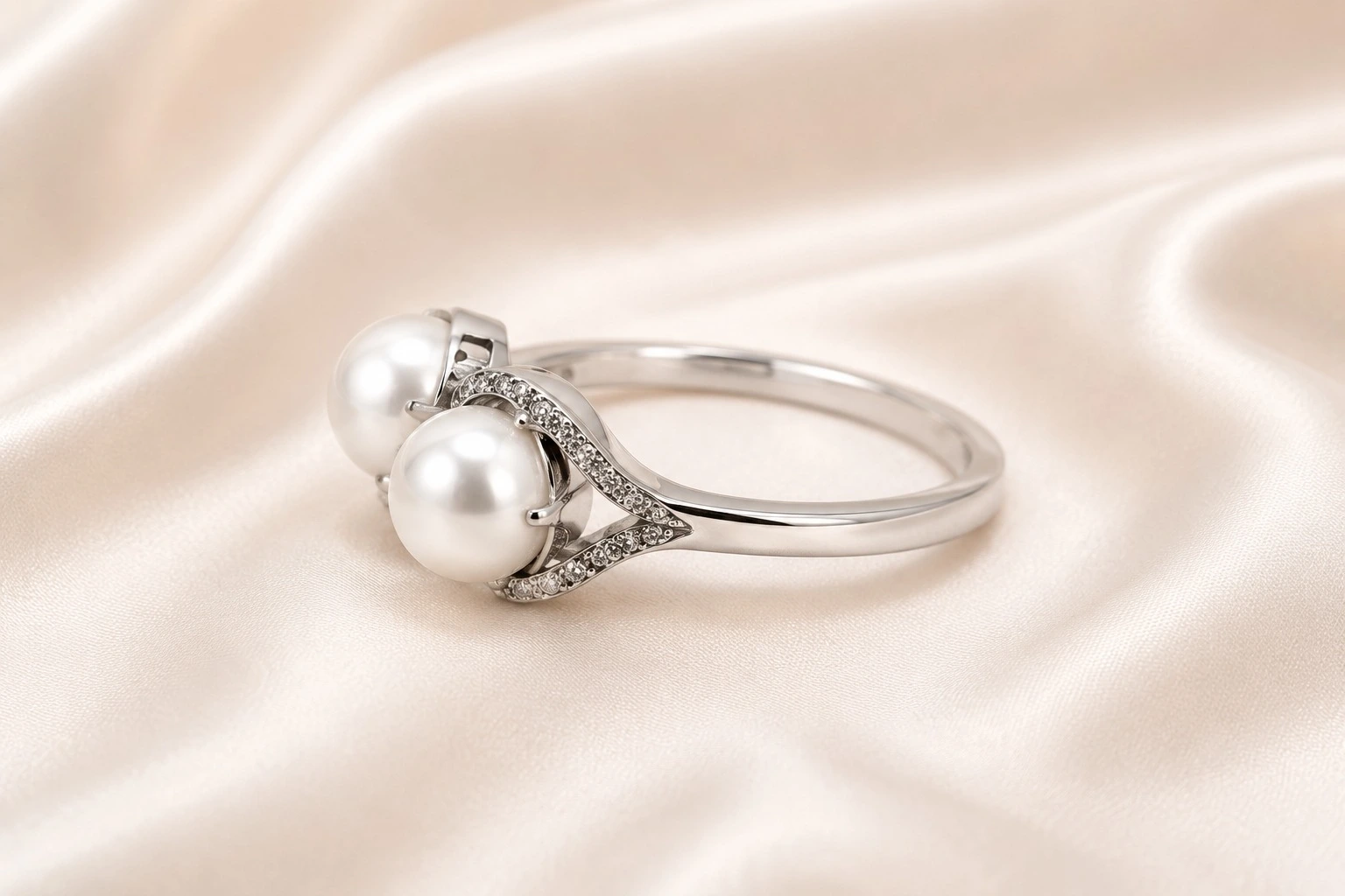 Elegant Celeste Twin Pearl Ring – 925 Sterling Silver (2)