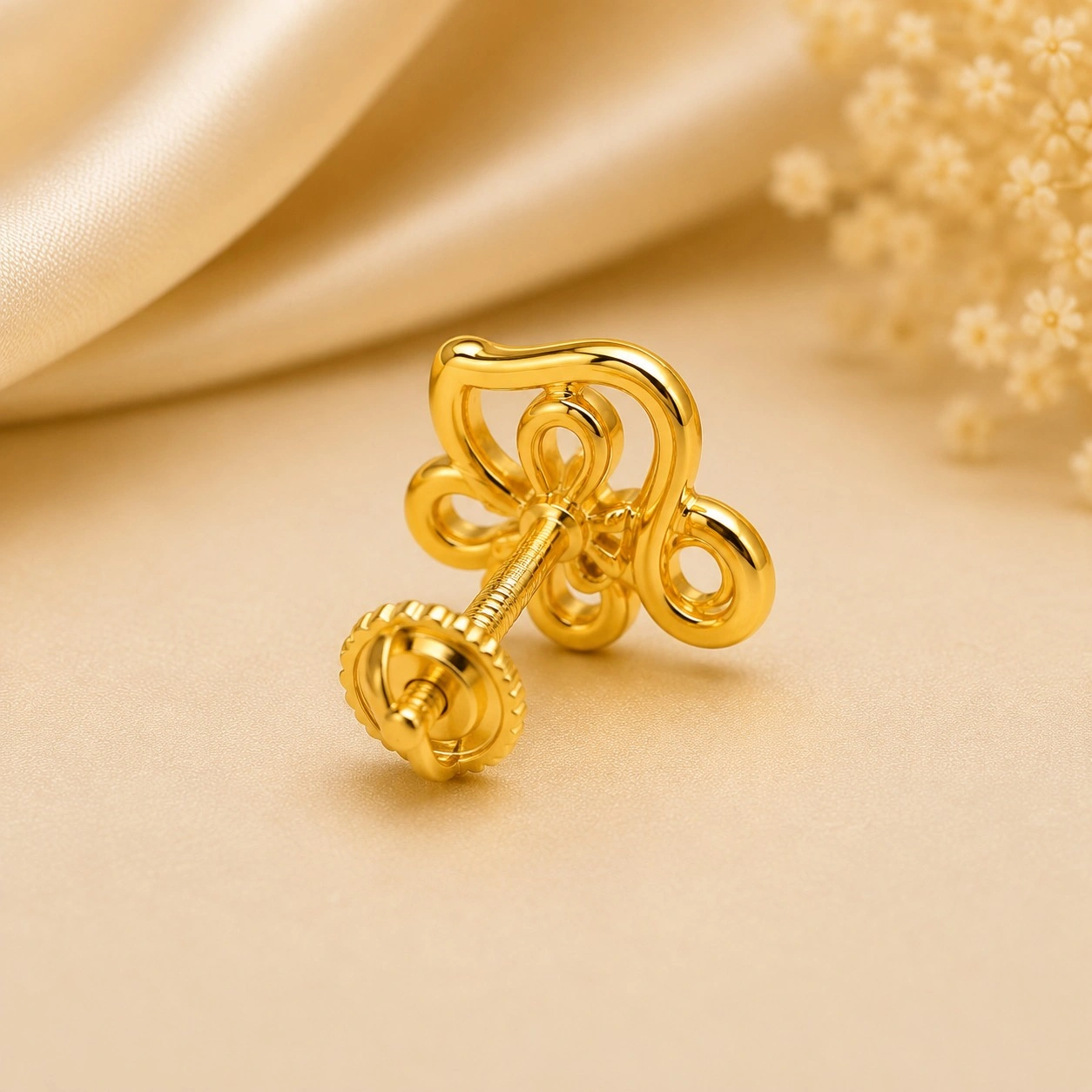 Cascade Gold Stud Earrings 4